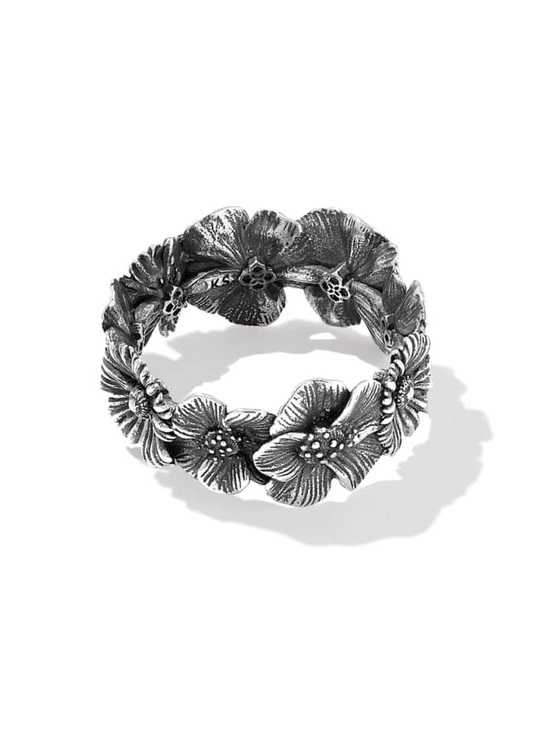 Kendra Scott Jewelry - Kendra Scott Cailey Flower Vintage Silver Band Ring. Size 7